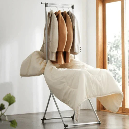 Kompakter, multifunktionaler Wäscheständer – Edelstahl