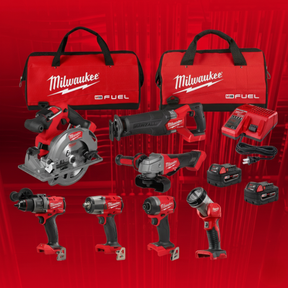 MILWAUKEE M18 KRAFTSTOFFSET – 7 PROFESSIONELLE WERKZEUGE